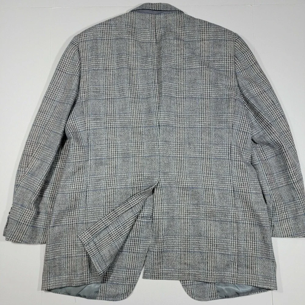 Hart Schaffner Marx Famous Barr‎ Vintage Sport Coat - Gray Blue - about 45R